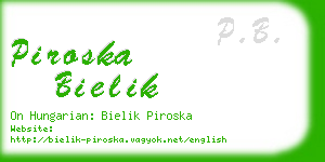 piroska bielik business card